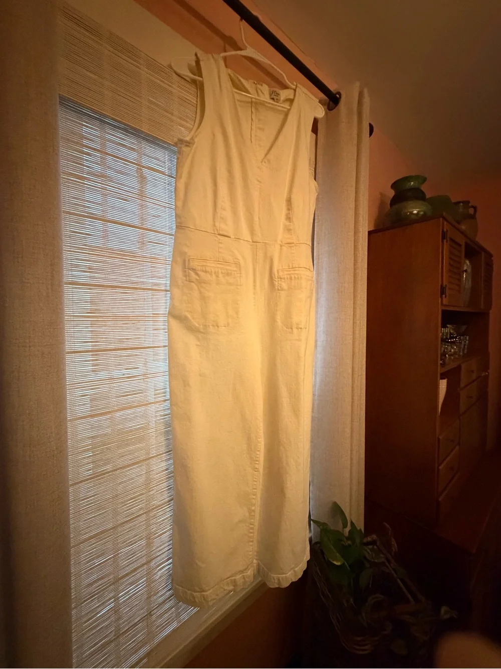 J. Crew Cream V-Neck Sleeveless Cotton Tunic